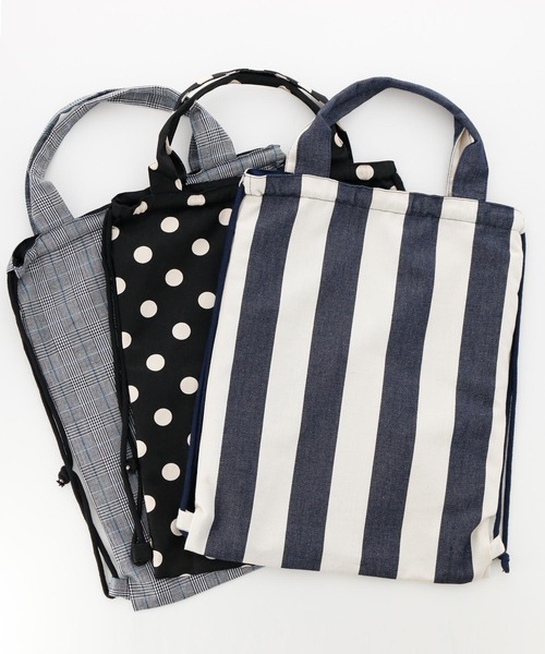 Catherine Cottage（キャサリンコテージ）の「2WAYナップサック（バックパック/リュック・キッズ・ストライプ/ドット/チェック・FREE）」の7枚目の写真