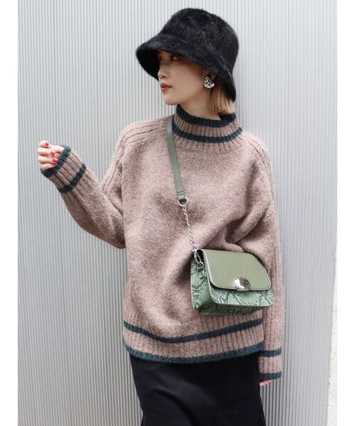 MURUA（ムルーア）の「【WEB限定 ITEM】バックスリットラインニットチュニック（ニット/セーター・レディース・ブルー/モカ/ネイビー・FREE）」の11枚目の写真