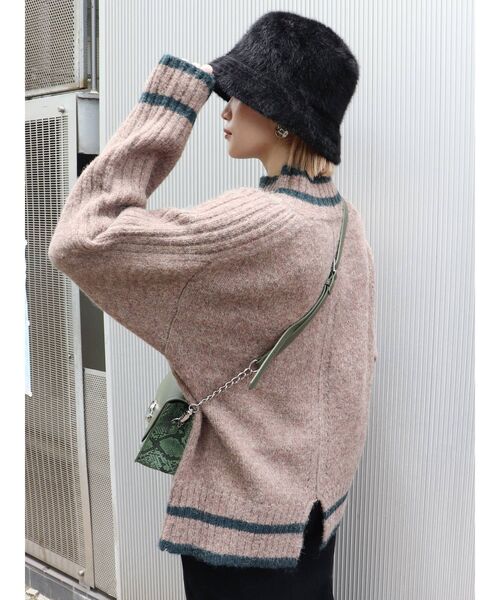 MURUA（ムルーア）の「【WEB限定 ITEM】バックスリットラインニットチュニック（ニット/セーター・レディース・ブルー/モカ/ネイビー・FREE）」の12枚目の写真