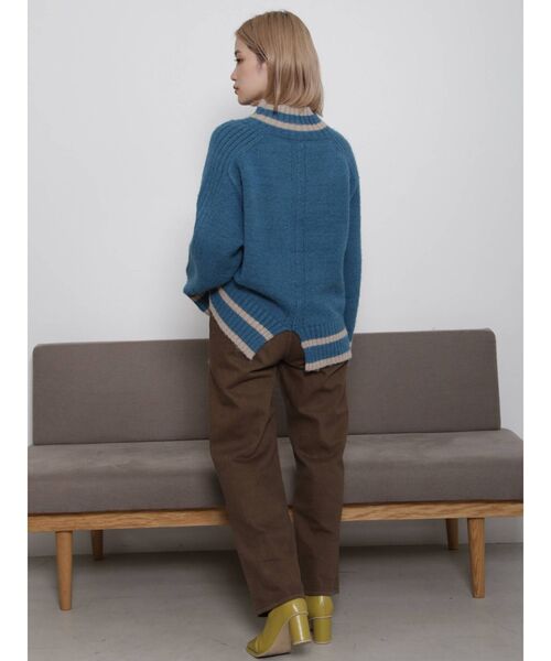 MURUA（ムルーア）の「【WEB限定 ITEM】バックスリットラインニットチュニック（ニット/セーター・レディース・ブルー/モカ/ネイビー・FREE）」の18枚目の写真