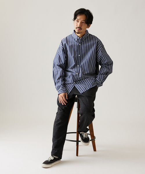 JOURNAL STANDARD（ジャーナルスタンダード）の「ウール ジャージ ブッチャー パンツ（その他パンツ・メンズ・ブラック系その他/ネイビー/ブラウン/タン・MEDIUM/LARGE/SMALL）」の9枚目の写真