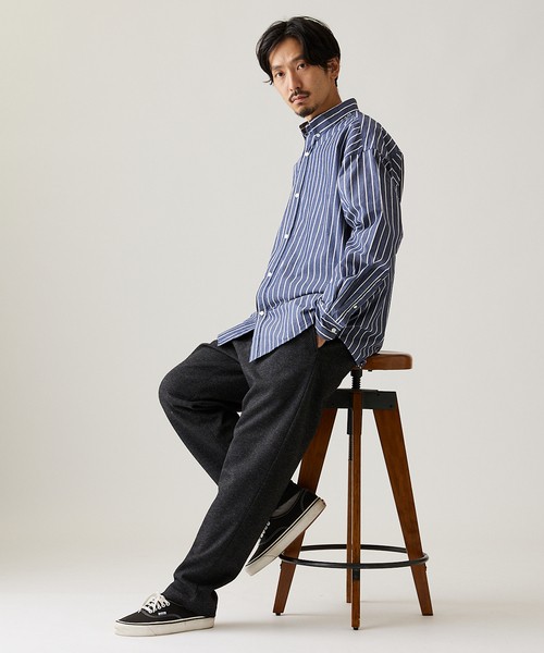 JOURNAL STANDARD（ジャーナルスタンダード）の「ウール ジャージ ブッチャー パンツ（その他パンツ・メンズ・ブラック系その他/ネイビー/ブラウン/タン・MEDIUM/LARGE/SMALL）」の10枚目の写真