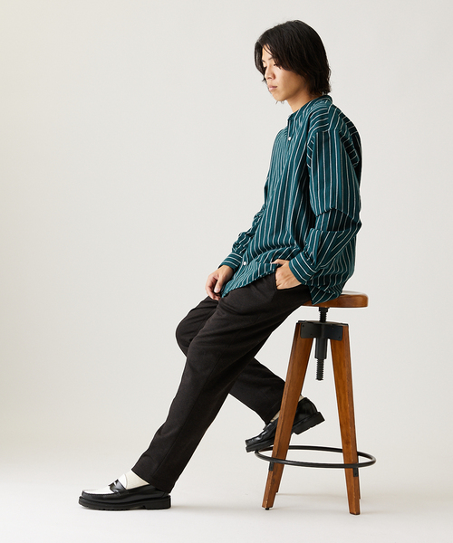 JOURNAL STANDARD（ジャーナルスタンダード）の「ウール ジャージ ブッチャー パンツ（その他パンツ・メンズ・ブラック系その他/ネイビー/ブラウン/タン・MEDIUM/LARGE/SMALL）」の21枚目の写真