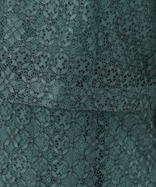 ASTORIA ODIER(アストリアオディール)の「衿付きセットアップ風レースワンピース(ワンピース・レディース・ブラック/ベージュ/グリーン・MEDIUM)」の12枚目の写真