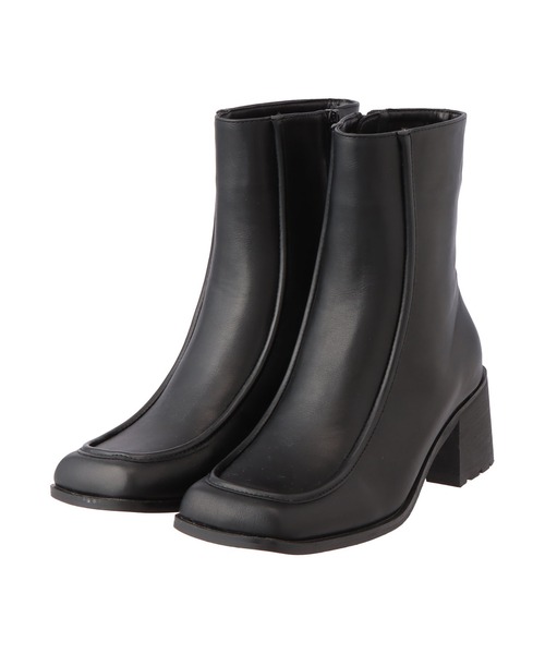 Settimissimo（セッティミッシモ）の「パイピングデザインショートブーツ（ブーツ・レディース・ブラック・S/M/L）」の7枚目の写真