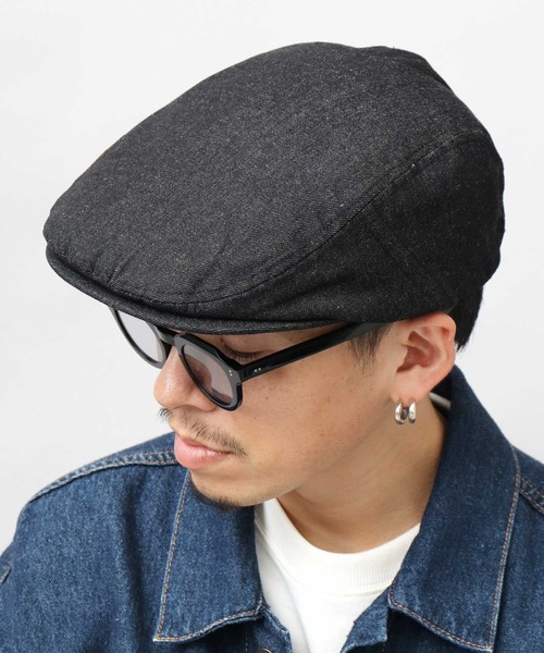 ReqHatter（レックハッター）の「13オンス デニム ハンチング / フラットバイザー ハンチング帽（ハンチング/ベレー帽・メンズ・ネイビー/ブラック・FREE）」の3枚目の写真