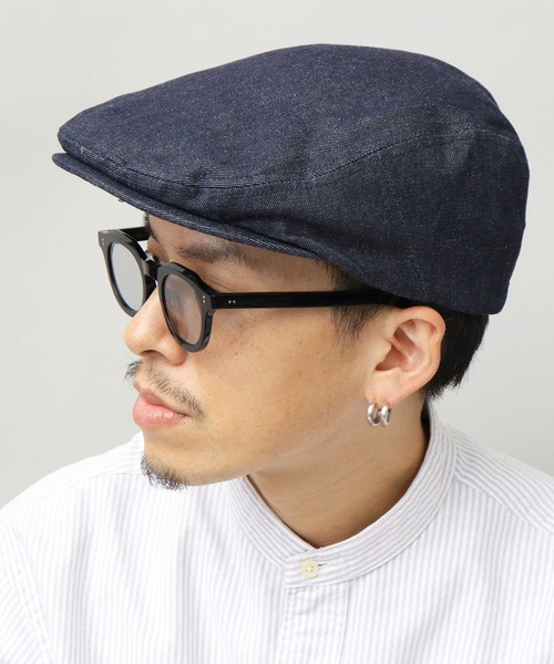 ReqHatter（レックハッター）の「13オンス デニム ハンチング / フラットバイザー ハンチング帽（ハンチング/ベレー帽・メンズ・ネイビー/ブラック・FREE）」の8枚目の写真