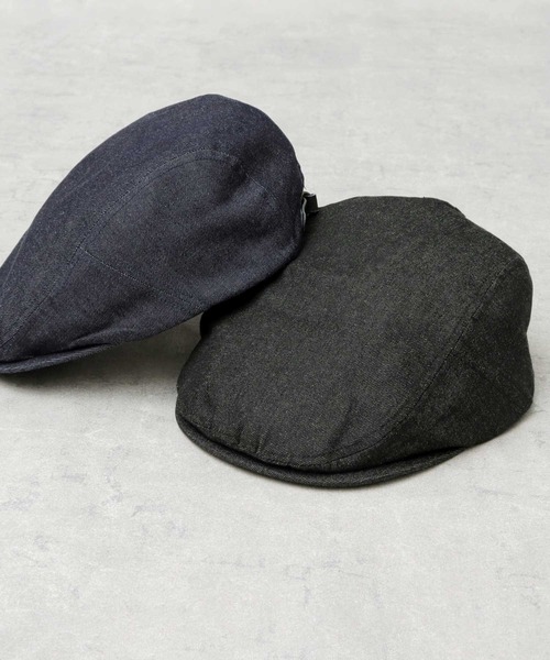 ReqHatter（レックハッター）の「13オンス デニム ハンチング / フラットバイザー ハンチング帽（ハンチング/ベレー帽・メンズ・ネイビー/ブラック・FREE）」の14枚目の写真