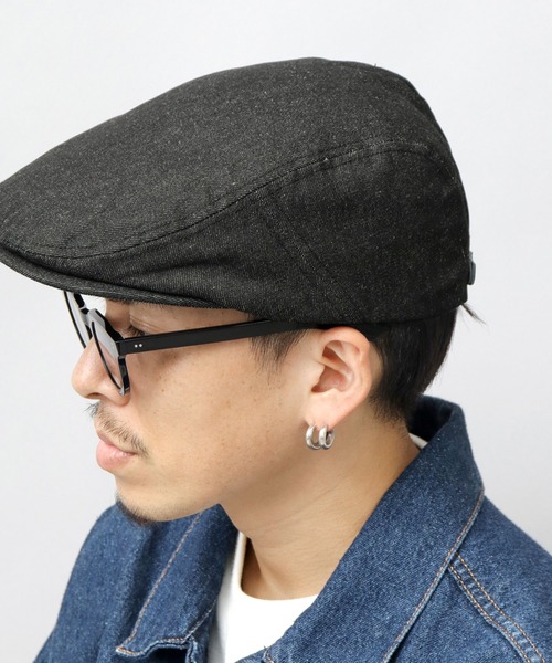 ReqHatter（レックハッター）の「13オンス デニム ハンチング / フラットバイザー ハンチング帽（ハンチング/ベレー帽・メンズ・ネイビー/ブラック・FREE）」の12枚目の写真