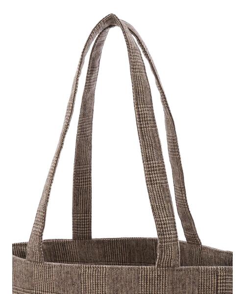 Maison de FLEUR（メゾンドフルール）の「サイドリボンチェックMトート（トートバッグ・レディース・ブラウン/ブラック・FREE）」の8枚目の写真