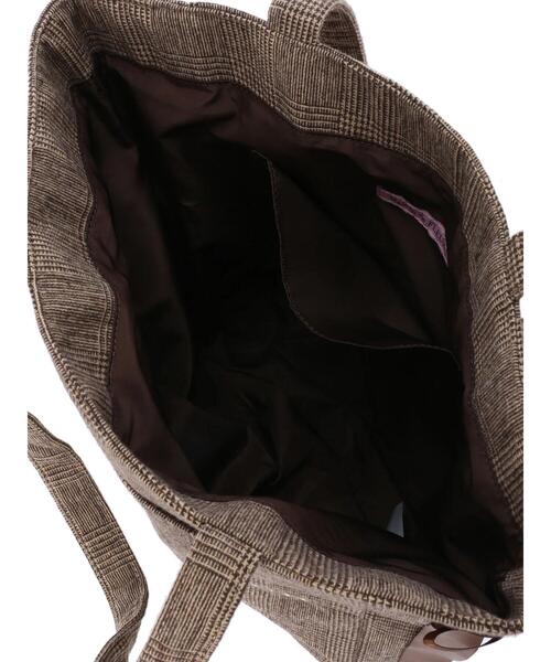 Maison de FLEUR（メゾンドフルール）の「サイドリボンチェックMトート（トートバッグ・レディース・ブラウン/ブラック・FREE）」の16枚目の写真