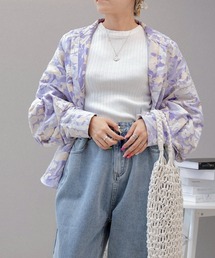 ニュアンスカラースタンドカラーブラウス