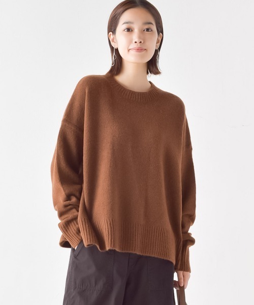 OMNES（オムネス）の「もっちりボックスプルオーバーニット（ニット/セーター・レディース・アイボリー/ブラック/ブルー/ブラウン/グレー・FREE）」の15枚目の写真