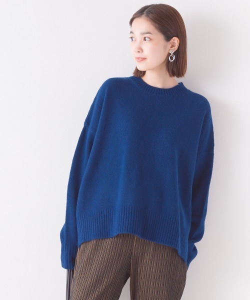 OMNES（オムネス）の「もっちりボックスプルオーバーニット（ニット/セーター・レディース・アイボリー/ブラック/ブルー/ブラウン/グレー・FREE）」の20枚目の写真