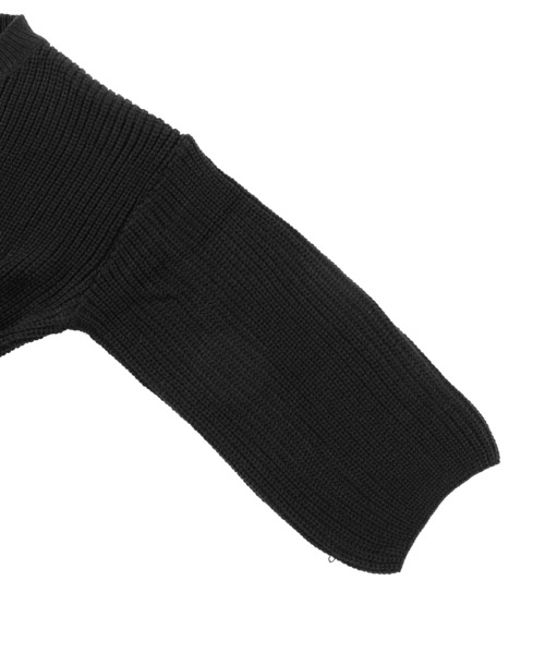 Figments(フィグメンツ)の「ニットジャンプスーツ(つなぎ/オールインワン・レディース・ブラック/ベージュ・FREE)」の7枚目の写真