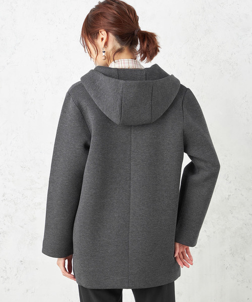 DECOY SINCE 1981（デコイシンスイチキュウハチイチ）の「★春アウター★ライトフードコート（ステンカラーコート・レディース・ネイビー/ベージュ/チャコール・M/LL/L）」の12枚目の写真