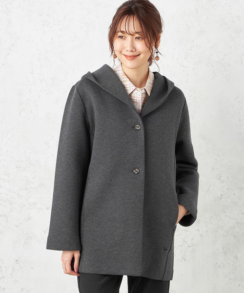 DECOY SINCE 1981（デコイシンスイチキュウハチイチ）の「★春アウター★ライトフードコート（ステンカラーコート・レディース・ネイビー/ベージュ/チャコール・M/LL/L）」の9枚目の写真