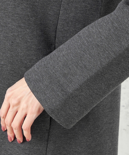 DECOY SINCE 1981（デコイシンスイチキュウハチイチ）の「★春アウター★ライトフードコート（ステンカラーコート・レディース・ネイビー/ベージュ/チャコール・M/LL/L）」の5枚目の写真