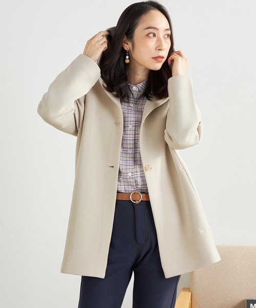 DECOY SINCE 1981（デコイシンスイチキュウハチイチ）の「★春アウター★ライトフードコート（ステンカラーコート・レディース・ネイビー/ベージュ/チャコール・M/LL/L）」の17枚目の写真