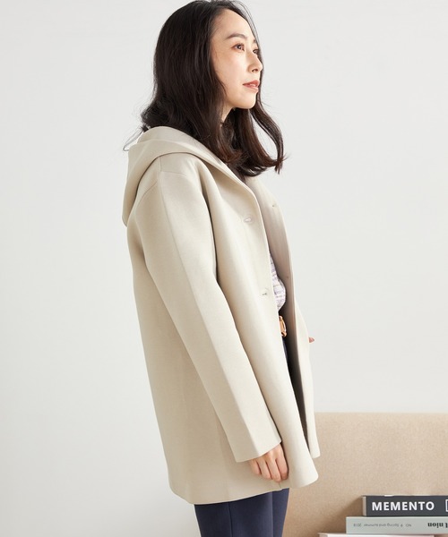 DECOY SINCE 1981（デコイシンスイチキュウハチイチ）の「★春アウター★ライトフードコート（ステンカラーコート・レディース・ネイビー/ベージュ/チャコール・M/LL/L）」の18枚目の写真