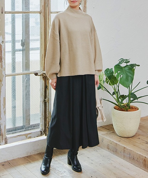 Fizz(フィズ)の「【Fizz/フィズ】 パール編みハイネックボリューム袖ニット(ニット/セーター・レディース・ブラック/ベージュ/オレンジ/アイボリー/グリーン系その他/ライトグリーン・M)」の16枚目の写真