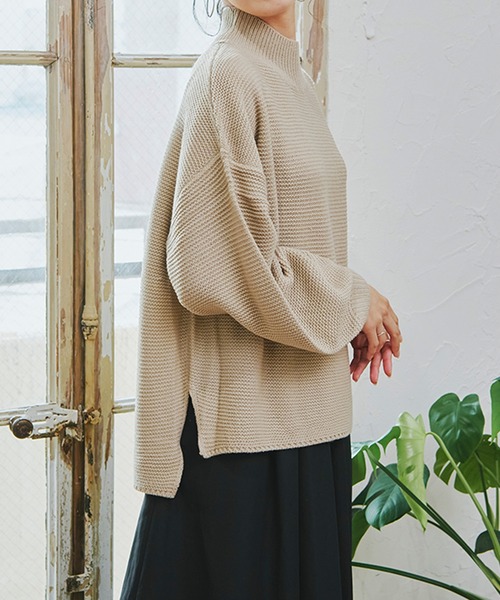 Fizz(フィズ)の「【Fizz/フィズ】 パール編みハイネックボリューム袖ニット(ニット/セーター・レディース・ブラック/ベージュ/オレンジ/アイボリー/グリーン系その他/ライトグリーン・M)」の17枚目の写真