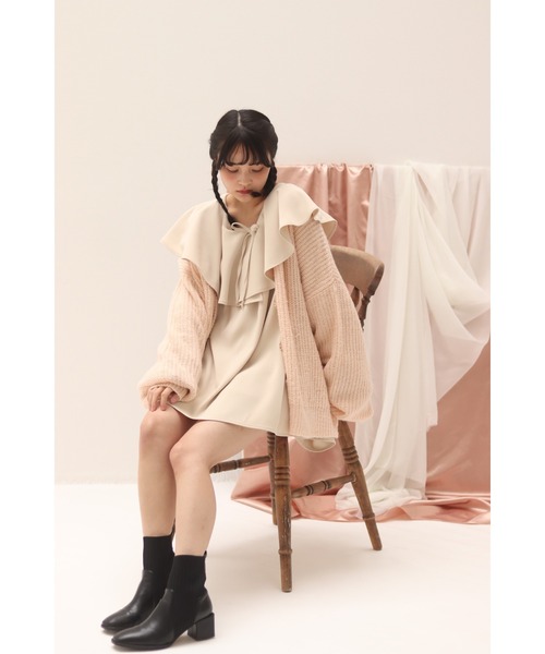 ワンピース AJISAI mini frill puff OP AJISAI mini frill puff OP ホワイト S