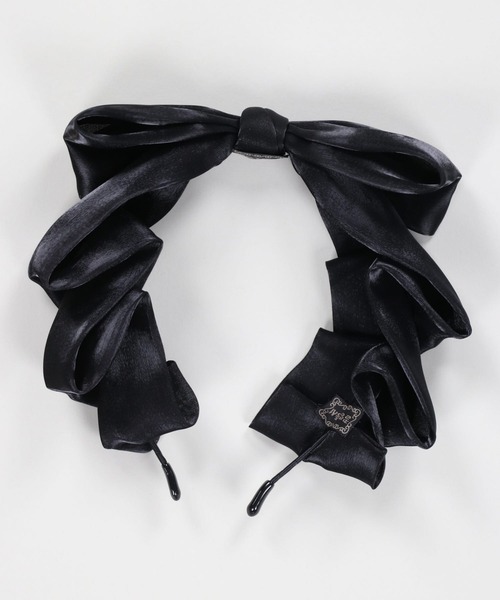 SPINNS（スピンズ）の「リボンカチューシャ（カチューシャ・レディース・ブラック/ホワイト・ONESIZE）」の7枚目の写真