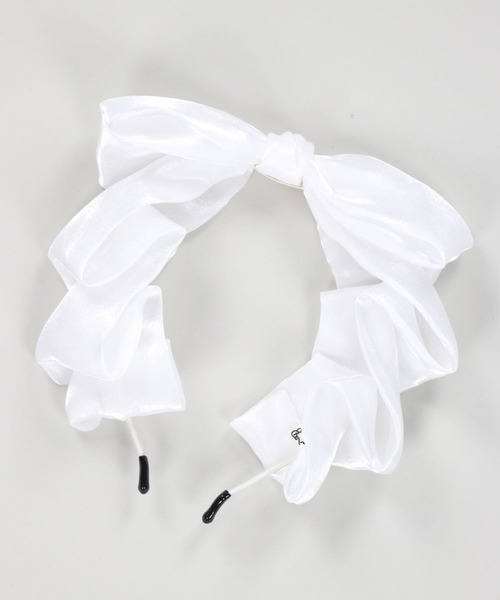 SPINNS（スピンズ）の「リボンカチューシャ（カチューシャ・レディース・ブラック/ホワイト・ONESIZE）」の9枚目の写真