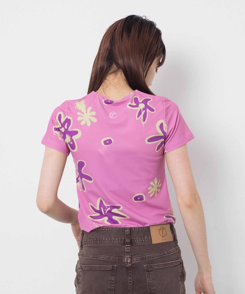 TheOpen Product(ザオープンプロダクト)の「THE OPEN PRODUCT FLOWER BABY T-SHIRT GTO222TS004(Tシャツ/カットソー・レディース・ピンク・1)」の8枚目の写真