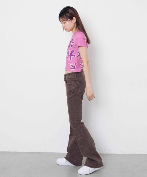 TheOpen Product(ザオープンプロダクト)の「THE OPEN PRODUCT FLOWER BABY T-SHIRT GTO222TS004(Tシャツ/カットソー・レディース・ピンク・1)」の10枚目の写真