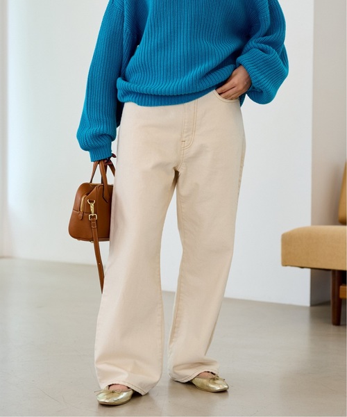 FRAMeWORK（フレームワーク）の「≪追加≫【WEB限定】デニムストレートパンツ2（デニムパンツ・レディース・アイボリー/ブルー系その他・34/40/36/38）」の8枚目の写真