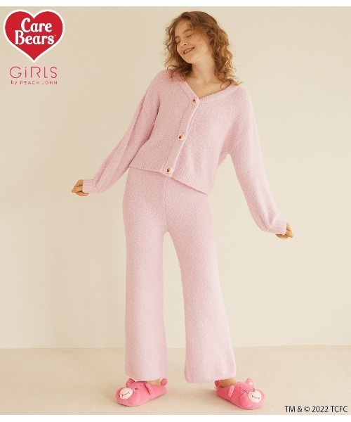 ケアベア　ルームウェアセット ピンク PEACH JOHN（ピーチジョン）の「ケアベアふわもこカーデセットアップ