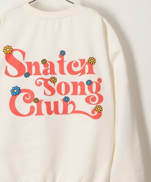 SlashDate(スラッシュデイト)の「フラワーデザイン発泡プリントスウェット/バックプリント/ビッグシルエット/ユニセックス/裏起毛(スウェット・メンズ・パープル系その他/マスタード/ホワイト系その他/ブラック系その他/ブルー/パープル/ブラック/ホワイト・M/L)」の1枚目の写真