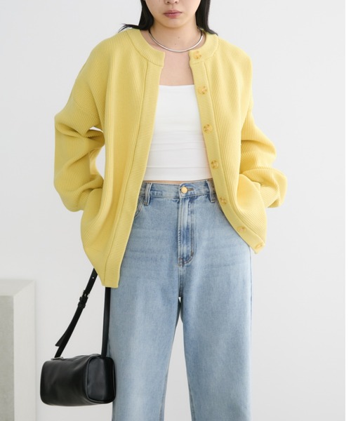 Aunt Marie's(アントマリーズ)の「クルーネックオーバーサイズカラーカーデ(カーディガン/ボレロ・レディース・ライトブルー/イエロー/アイボリー/ピンク/グレー・FREE)」の19枚目の写真