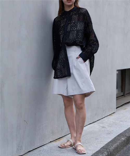 COLONY 2139（コロニートゥーワンスリーナイン）の「タックショートパンツ（その他パンツ・レディース・ネイビー/アイボリー/ブラック・SMALL/MEDIUM）」の7枚目の写真