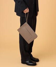 BEAMS LIGHTS / レザー クラッチバッグ