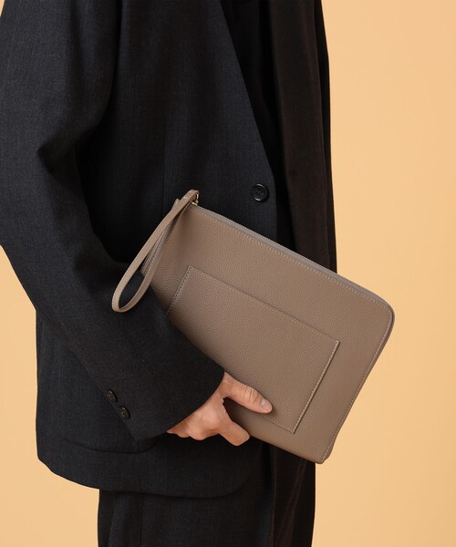 BEAMS LIGHTS(ビームスライツ)の「BEAMS LIGHTS / レザー クラッチバッグ(トートバッグ・メンズ・ブラウン系その他2/ブラック・ONE SIZE)」の8枚目の写真