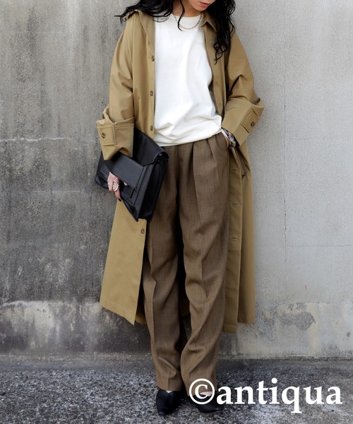 antiqua（アンティカ）の「綿100％生地シンプルニット（ニット/セーター・レディース・グリーン/ブラック/レッド/ダークグレー/ブルー/ライトグリーン/アイボリー・FREE）」の11枚目の写真