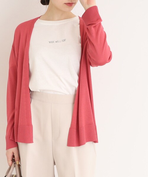 DRESKIP（ドレスキップ）の「◆【接触冷感】さらっと羽織れる便利アイテム！ショート トッパー カーディガン（カーディガン/ボレロ・レディース・オフホワイト/ピンク系/ライトグレー/グリーン/ブラック・03/04/02）」の5枚目の写真