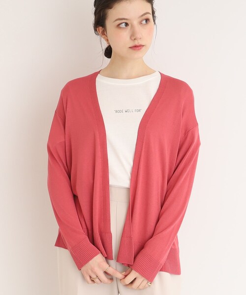 DRESKIP（ドレスキップ）の「◆【接触冷感】さらっと羽織れる便利アイテム！ショート トッパー カーディガン（カーディガン/ボレロ・レディース・オフホワイト/ピンク系/ライトグレー/グリーン/ブラック・03/04/02）」の6枚目の写真