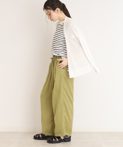 DRESKIP（ドレスキップ）の「◆【接触冷感】さらっと羽織れる便利アイテム！ショート トッパー カーディガン（カーディガン/ボレロ・レディース・オフホワイト/ピンク系/ライトグレー/グリーン/ブラック・03/04/02）」の16枚目の写真