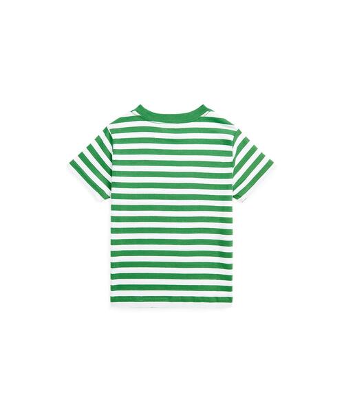 POLO RALPH LAUREN CHILDRENSWEAR（ポロ ラルフ ローレン チルドレンズウェア）の「ストライプド コットン ジャージー Tシャツ（Tシャツ/カットソー・キッズ・グリーン系3・3/3T）」の3枚目の写真