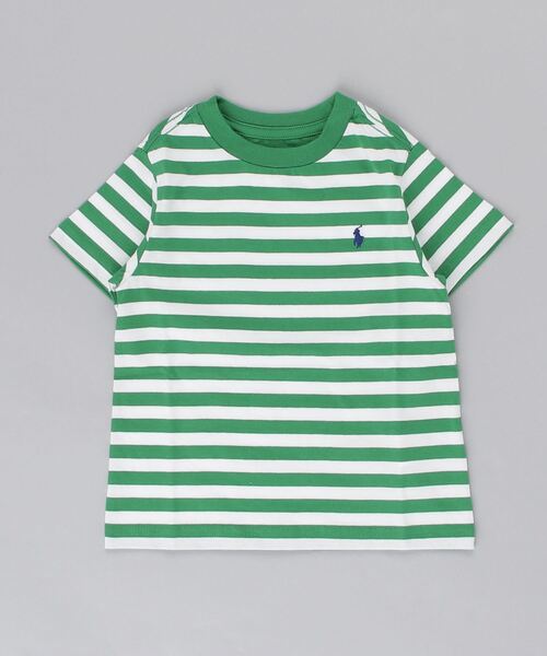 POLO RALPH LAUREN CHILDRENSWEAR（ポロ ラルフ ローレン チルドレンズウェア）の「ストライプド コットン ジャージー Tシャツ（Tシャツ/カットソー・キッズ・グリーン系3・3/3T）」の2枚目の写真