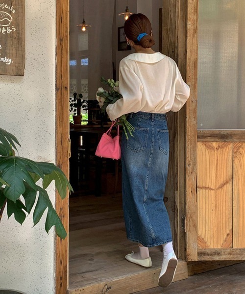 AMELY(エミリー)の「オープンカラーシャツ(シャツ/ブラウス・レディース・グリーン系その他/オフホワイト/ペールイエロー/ブラック・フリー)」の17枚目の写真