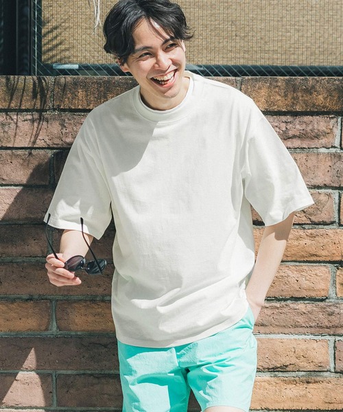 coca（coca）（コカ）の「メンズOEコットンクルーネックTシャツ（Tシャツ/カットソー・メンズ・ホワイト/ライトグレー/ネイビー/ライトグリーン/ブラック/オレンジ/ライトベージュ/ピンク・L/M/XL）」の2枚目の写真