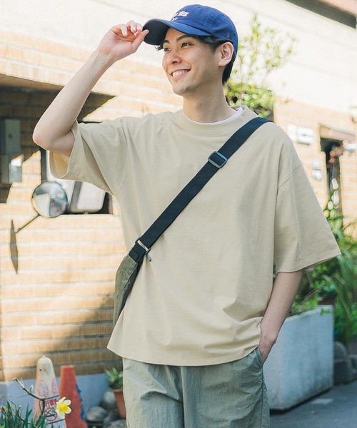 coca（coca）（コカ）の「メンズOEコットンクルーネックTシャツ（Tシャツ/カットソー・メンズ・ホワイト/ライトグレー/ネイビー/ライトグリーン/ブラック/オレンジ/ライトベージュ/ピンク・L/M/XL）」の5枚目の写真