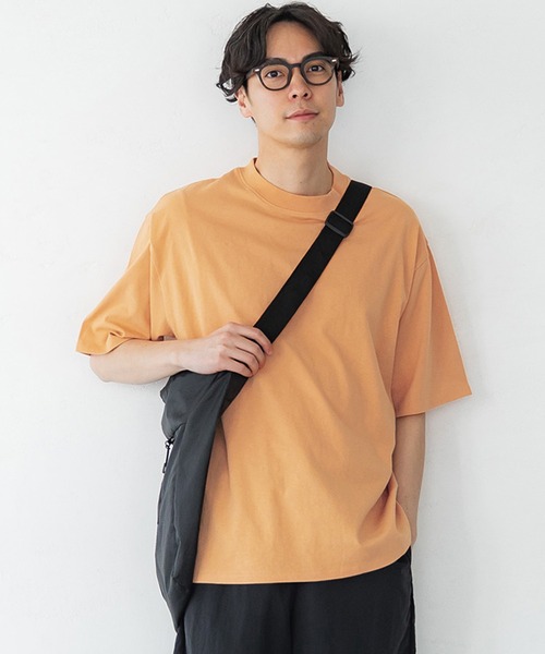 coca（coca）（コカ）の「メンズOEコットンクルーネックTシャツ（Tシャツ/カットソー・メンズ・ホワイト/ライトグレー/ネイビー/ライトグリーン/ブラック/オレンジ/ライトベージュ/ピンク・L/M/XL）」の8枚目の写真