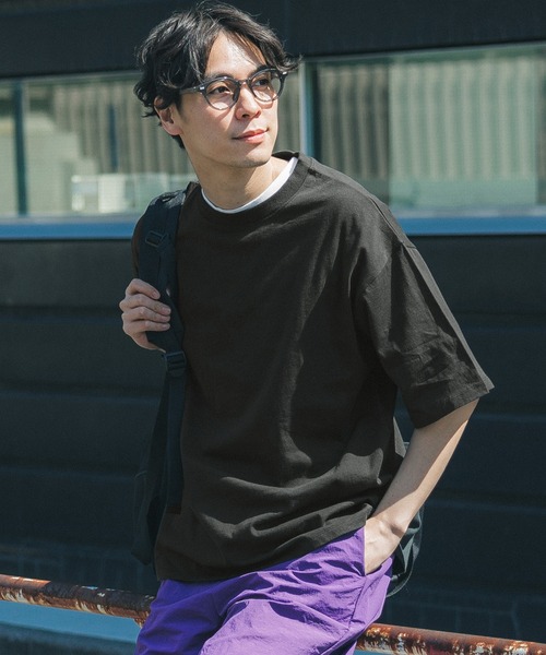 coca（coca）（コカ）の「メンズOEコットンクルーネックTシャツ（Tシャツ/カットソー・メンズ・ホワイト/ライトグレー/ネイビー/ライトグリーン/ブラック/オレンジ/ライトベージュ/ピンク・L/M/XL）」の3枚目の写真