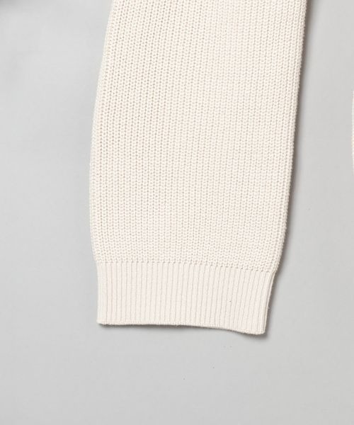 JEANASIS（ジーナシス）の「7Gコットンスリットプルオーバー/191810（ニット/セーター・レディース・ネイビー/オフホワイト/グリーン・FREE）」の11枚目の写真